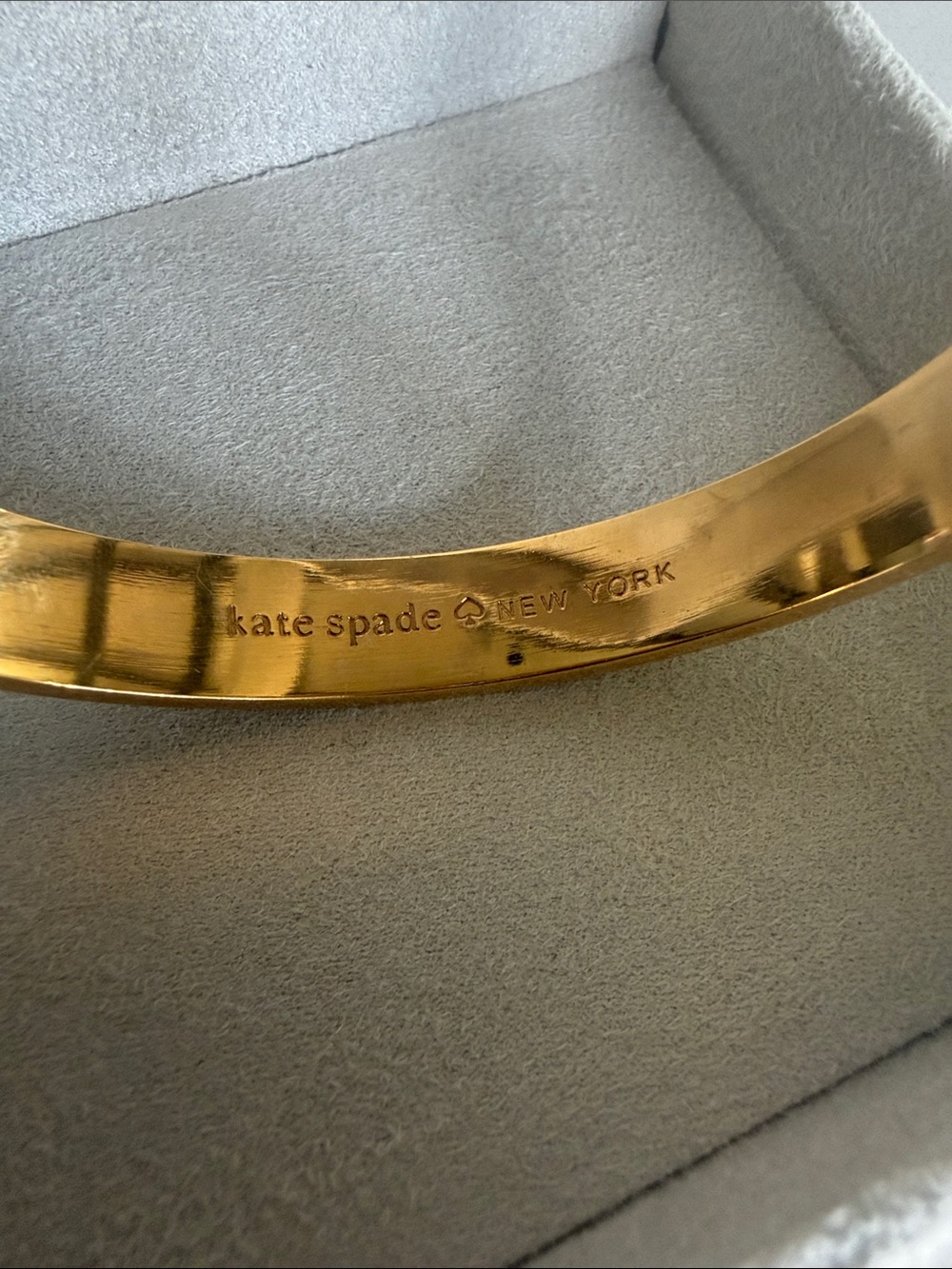 kate spade Yellow Enamel Gold-Tone Hinged Bangle Bracelet - Picture 3 of 3